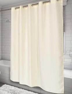 Z-ON Waffle Weave Single Shower Curtain, Ivory