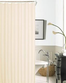 Hotel Collection Waffle 72 in. Ivory Shower Curtain