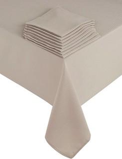 Essential Needs 9 Piece Table Linen Set, White