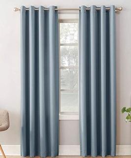 Sun Zero Oslo Home Theatre Grade Extreme Blackout Grommet Curtain Panel 54x84" Haze, Set of 3