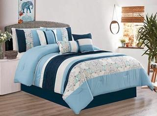 Radke Comforter Set, Cal King, Blue