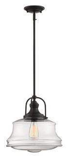 Nadine 1-Light Schoolhouse Pendant, English Bronze