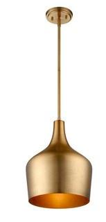 Knoxville 1-Light Geometric Pendant Natural Brass