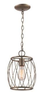 Poynter 1-Light Cylinder Pendant Antique Silver
