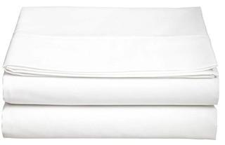 Cathay Luxury Silky Soft Polyester Single Flat Sheet, Queen Size, White