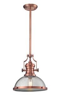 Roa 1-Light Dome Pendant Copper