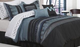 Alberts Geometric 7 Piece Comforter Set, King