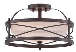 Farrier 2-Light Semi Flush Mount Old Bronze