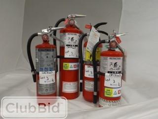 Qty of (4) Protech Fire & Safety A, B & C Fire Extinguishers