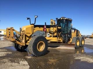 2011 Cat 14M VHP Plus Motor Grader c/w 16' Moldboard, WBM Snow Wing, WBM Hyd. Front Q.A., Cat MS Ripper, Michelin Snow Plus 20.5R25 Tires. Showing 10,652 Hours. Work Orders Available. Wheatland County. Unit # 637. S/N CAT00114MAB9J01416