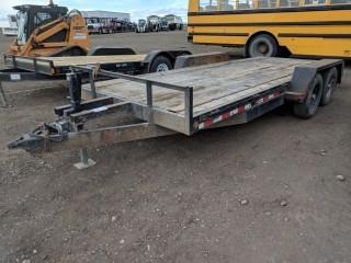 7'x18" T/A Ball Hitch Utility Trailer c/w 2 5/16" Ball, 3500 LB Axles, 225/75/15 Tires. Unable to verify serial number. S/N OBL 
