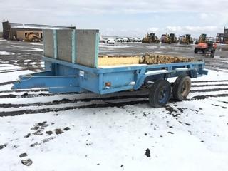 6'8"x12' T/A Ball Hitch Utility Trailer c/w 8-14.5 Tires. Unable to verify serial number. 