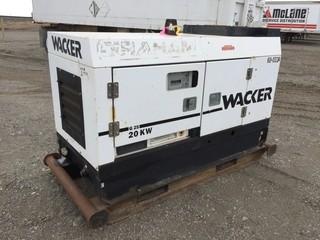 Wacker G25 Skid Mounted Generator c/w 4 Cyl Diesel, 60 HZ, 208/480V, S/N 5624313 