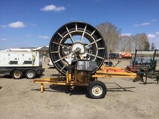 Water Irrigation Wheel  On Spooling Trailer S/N 1014 Model, Honda Power Motor.