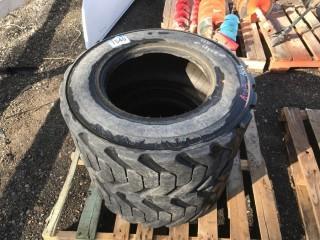 Lot Of (2) Galaxy Beefy Baby 12x16.5 Skidsteer Tires