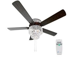 52" Irven 5 Blade Ceiling Fan with Remote, Light Kit Included, Silver 