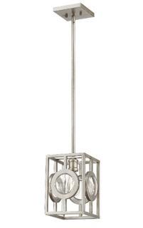 Silvey 1-Light Square/Rectangle Pendant Antique Silver