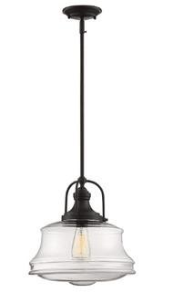 Nadine 1-Light Schoolhouse Pendant English Bronze