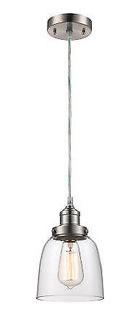 Erin 1-Light Cone Pendant Brushed Nickle 