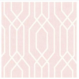 (2)Allred Geo 33" L x 20.5" W Wallpaper Panel, Pink