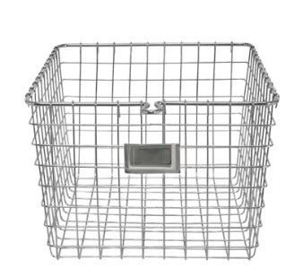 Metal/Wire Basket, Chrome 8'' H x 9'' W x 13'' D