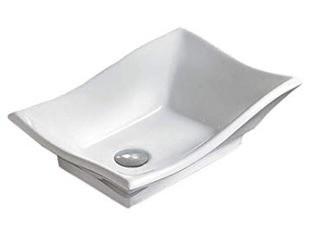 Vanitesse Ceramic Rectangular Vessel Bathroom Sink