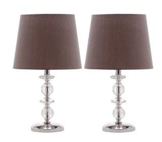Luiza Stacked Orb 15" Table Lamp, Grey, Set of 2