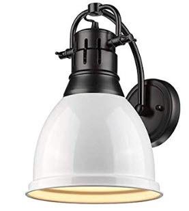 Bodalla 1-Light Armed Sconce Black/White