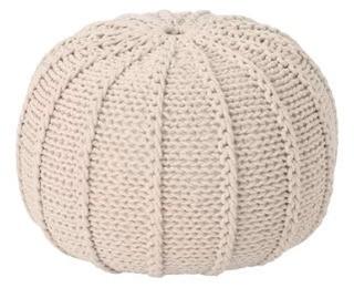 Bryant Maag Knitted Pouf, Beige