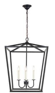Tanguay 4-Light Lantern Pendant, Black