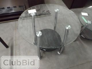 Glass Top Coffee Table & (2) Side Tables
