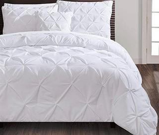VCNY Carmen Duvet Cover Set, Queen, White 