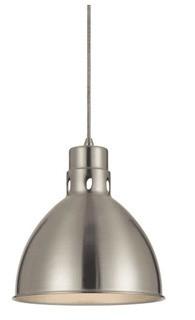 Kirkwood 1-Light Bell Pendant Brushed Steel