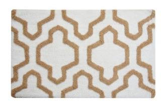 Almanza Bath Rug White/Beige 50x30"