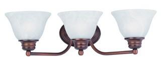 Malaga 3 Light 20 inch Oil Rubbed Bronze Bath Light Wall Light in Marble
