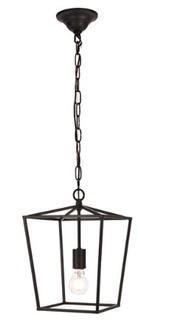 Finnick 1-Light Geometric Pendant, Black