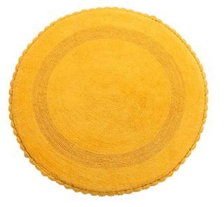 Natale 100% Soft Cotton Reversible Bath Rug 36" Yellow