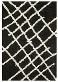 Fonzell Moroccan Black Area Rug 4' x 5'8"