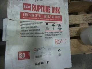 (3) 8" Rupture discs