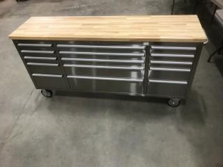 New 72" 15 Drawer Tool Box, Part # HTC-7215W