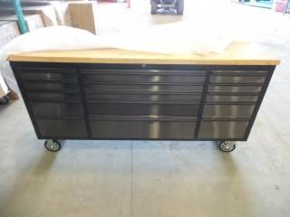 New 72" 15 Drawer Tool Box, Part # HTC-7215BS