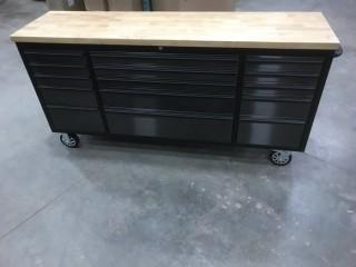 New 72" 15 Drawer Tool Box, Part # HTC-7215-BS