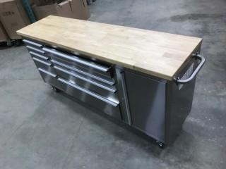 New 72" 10 Drawer Tool Box, Part # HTC-7210-W