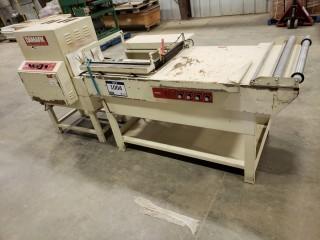 Damark L-Bar Sealer With Shrink Tunnel. Sealer Model SMC2228, S/N # 7947. Tunnel Model STB16, S/N # 7949