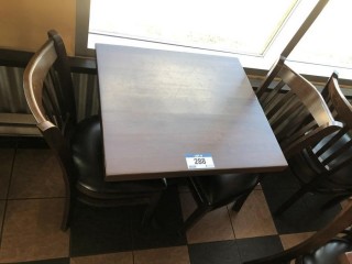 Wood 2-Person Dining Table C/w (2) Chairs