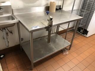 48"X 28" Stainless Steel Prep Table