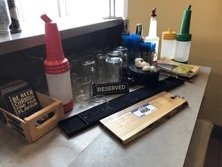Qty Of Assorted Glasses And Bar Mixology Supplies