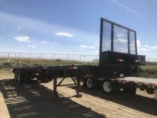 2009 8'5" x 37' Tandem Dual Wheel Axle Roll Off Trailer With A/R Susp, 18 Rolls, 3 Kickers, Trombone Trailer Extends To 48'. S/N # 1P9SR51219FS54420 