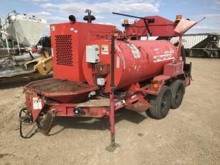 2005 Crafco Magnum Spray Injection Patcher c/w John Deere 4 Cyl, Tuthill 4007-21R2 Blower, Tar Tank, Frt Hopper c/w Auger, Rear Boom, Mtd On T/A Trailer, Showing 3,238 HRS