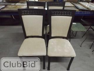 Qty of (4) Beige Dining Room Chairs